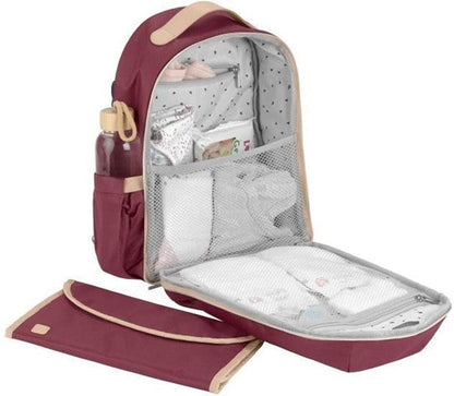 Sac à dos à langer bébé Babymoov Pyla Bordeaux - L'Atelier Des Tout-Petits