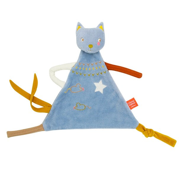 Doudou bébé L'Oiseau Bateau Z'anepasperdre Chat Bleu - L'Atelier Des Tout-Petits