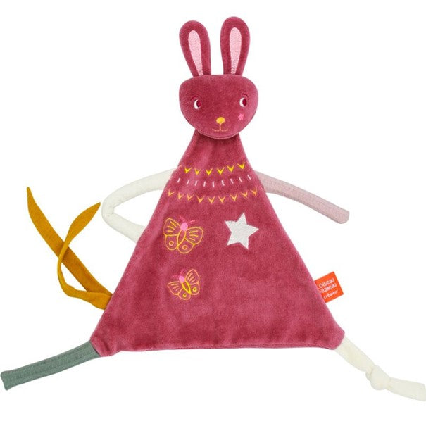 Doudou bébé L'Oiseau Bateau Z'anepasperdre Lapin Rose - L'Atelier Des Tout-Petits