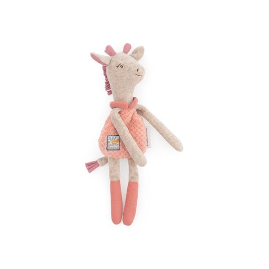 Doudou-hochet girafe Moulin Roty Sous mon baobab - L'Atelier Des Tout-Petits