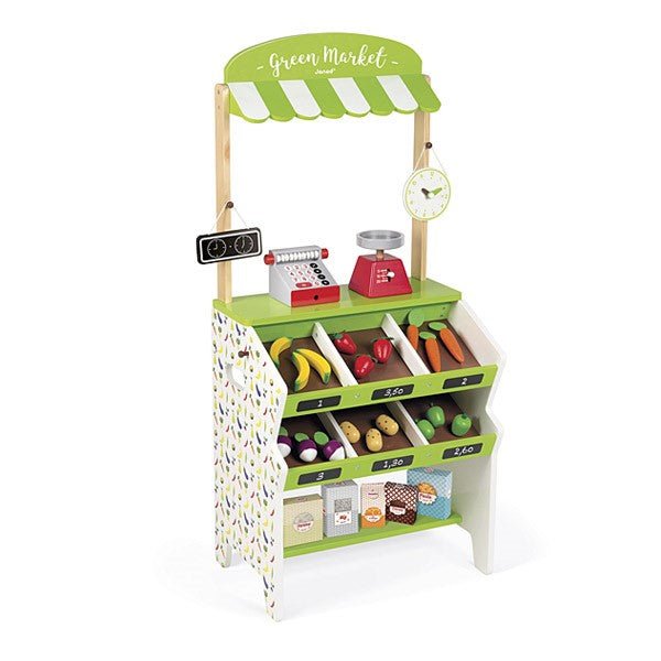 Épicerie enfant Janod Green Market (jeu d'imitation) - L'Atelier Des Tout-Petits