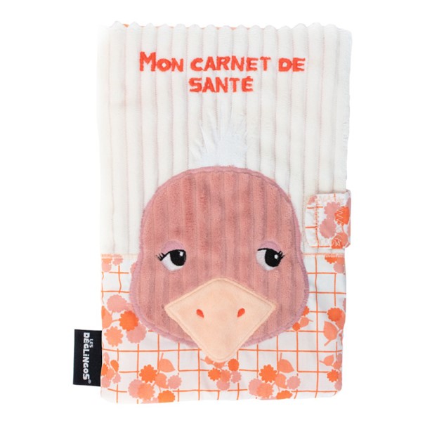 Les deglingos mon protège carnet de santé Pomelos l’autruche - L'Atelier Des Tout-Petits