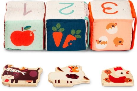 Jeu de cubes bébé Lilliputiens Cache-Cache ferme - L'Atelier Des Tout-Petits