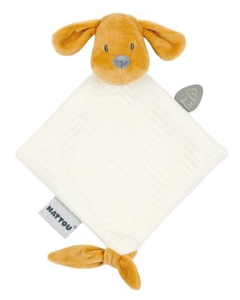 Nattou Charlie mini doudou chien jacquard - L'Atelier Des Tout-Petits