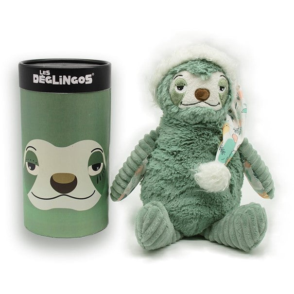 Peluche bébé Grand Simply Les Déglingos Chillos le paresseux Vert - L'Atelier Des Tout-Petits