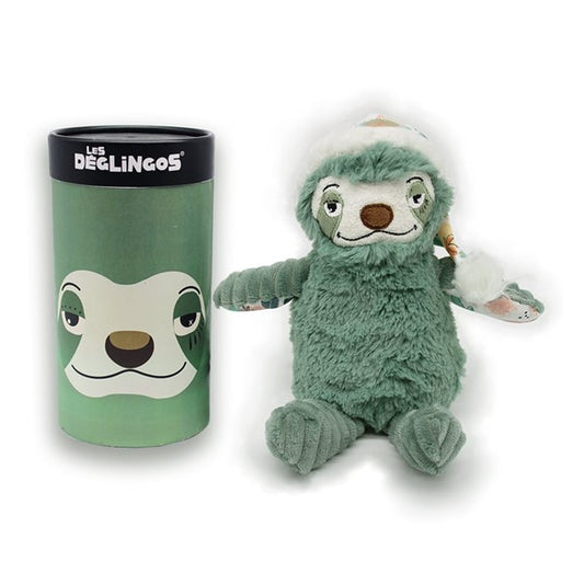 Peluche bébé Petit Simply Les Déglingos Chillos le paresseux Vert - L'Atelier Des Tout-Petits
