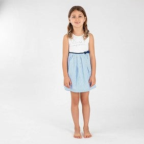 Robe fille Interdit de me gronder Sunny bleu ciel - L'Atelier Des Tout-Petits