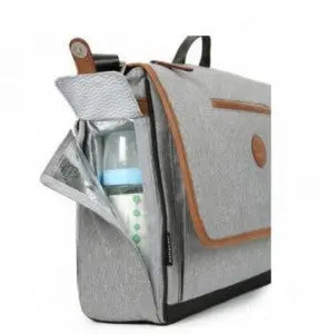 Sac à langer Outlander Messenger gris chiné clair - L'Atelier Des Tout-Petits