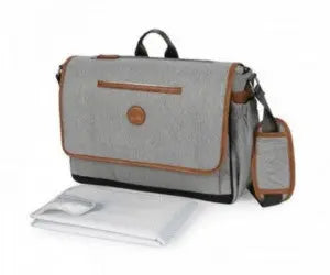 Sac à langer Outlander Messenger gris chiné clair - L'Atelier Des Tout-Petits