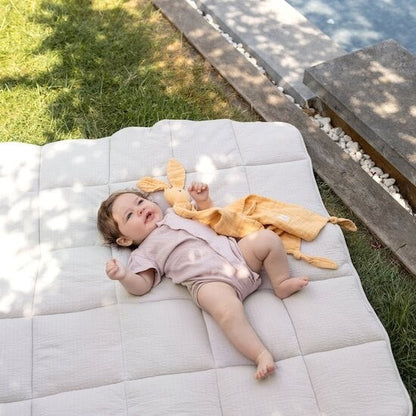 Bemini Bunny Schmusetuch aus Baumwollmusselin in Apricot Biscuit, 40 cm