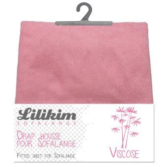 Drap housse Lilikim pour matelas à langer Sofalange en viscose rose