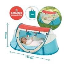 Lit de voyage Ludi Dodo Nomade Montgolfière Multicolore