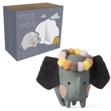 Peluche Picca Loulou Eléphant dans boîte cadeau